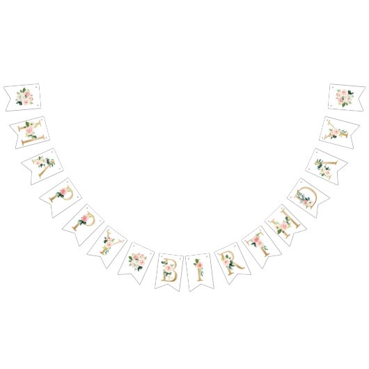 Floral Happy Birthday Bunting Fahnen, Banner (Alle)