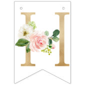Floral Happy Birthday Bunting Fahnen, Banner (Zweite Fahne)