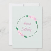 Floral Happy Birthday Card Einladung (Vorderseite)
