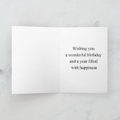Floral Happy Birthday Card Karte (Innenseite)