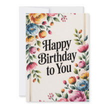 Floral Happy Birthday Gruß