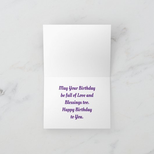 Floral Happy Birthday Grußkarte Karte (Innenseite)