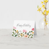 Floral Happy Birthday Karte (Gelbe Blume)