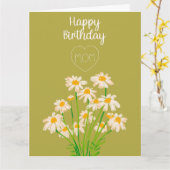 Floral Happy Birthday Mama Card Karte (Gelbe Blume)