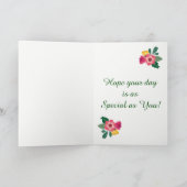 Floral Happy Birthday Sister Card Karte (Innenseite)