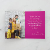 Floral Happy Geburtstag Mama Foto Inside Karte (Innenseite)