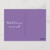 Floral Happy Mardi Gras aus New Orleans Postkarte (Rückseite)