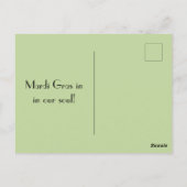 Floral Happy Mardi Gras aus New Orleans Postkarte (Rückseite)