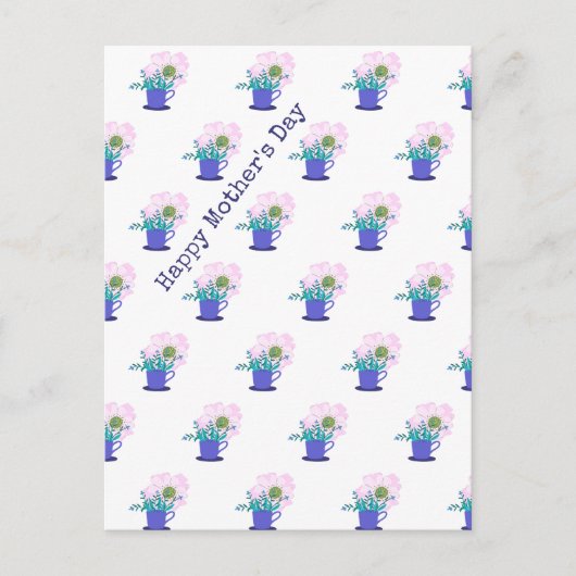 Floral Happy Mother Day Postkarte (Vorderseite)