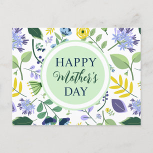 Floral Happy Mother Day Postkarte