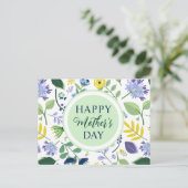 Floral Happy Mother Day Postkarte (Stehend Vorderseite)