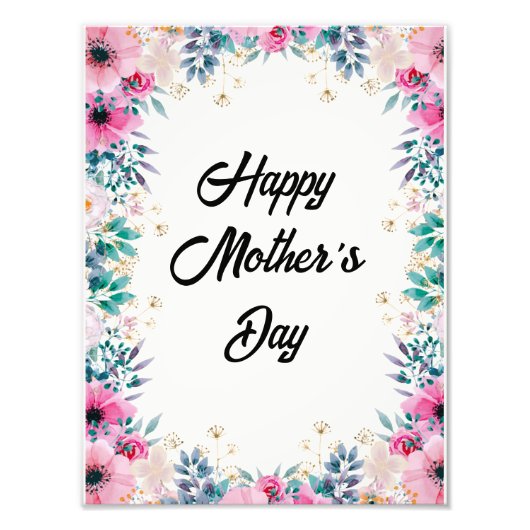 Floral Happy Mother's Day 2024 GIFT Fotodruck (Vorne)