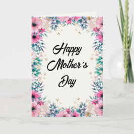 Floral Happy Mother's Day 2024Geschenk Karte