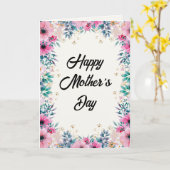 Floral Happy Mother's Day 2024Geschenk Karte (Gelbe Blume)