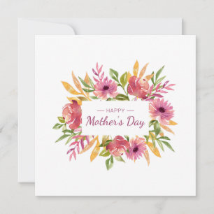 Floral Happy Mother's Day Card Karte