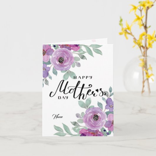 Floral Happy Mother's Day Card Karte (Gelbe Blume)