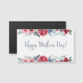 Floral Happy Mütter Tag Magnetkarte (Vorne/Hinten)