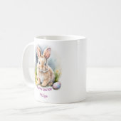 Floral Happy Ostersonne mit Ei Kaffeetasse (Vorderseite Links)