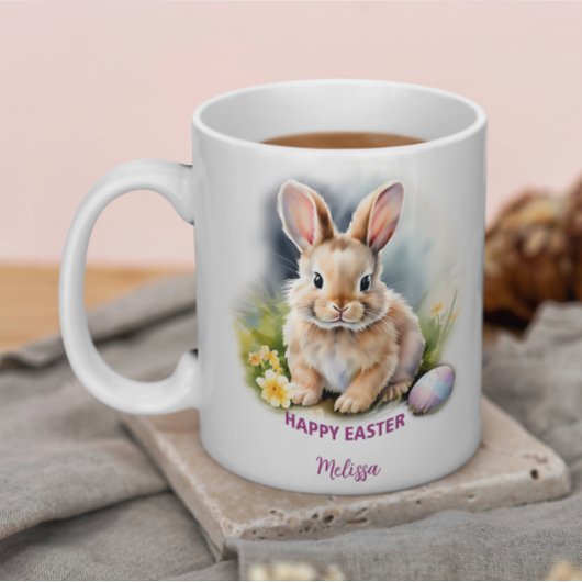 Floral Happy Ostersonne mit Ei Kaffeetasse