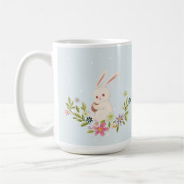 Floral Happy Ostertag Event Custom Rabbit Kaffeetasse