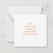 Floral Happy Thanksgiving Mitteilungskarte (Rückseite)