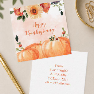 Floral Happy Thanksgiving Mitteilungskarte