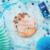 Floral Happy Thanksgiving Pappteller (Party)