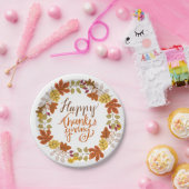 Floral Happy Thanksgiving-Teller Pappteller (Party)