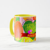 Floral Happy Valentines Tasse (Vorderseite Links)