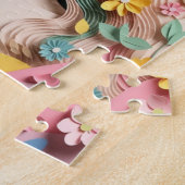 Floral Harmony Elegant Paper Cut Woman Portrait Puzzle (Seite)