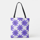 'Floral Harmony' Fettes Lila Muster Tasche (Rückseite)