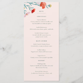 Floral Harmony Flat Menu Menükarte