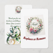 Floral Harmony Vielen Dank Post Cards Dankeskarte (Vorne/Hinten)