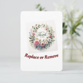 Floral Harmony Vielen Dank Post Cards Dankeskarte (Stehend Vorderseite)