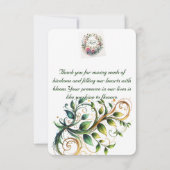 Floral Harmony Vielen Dank Post Cards Dankeskarte (Rückseite)