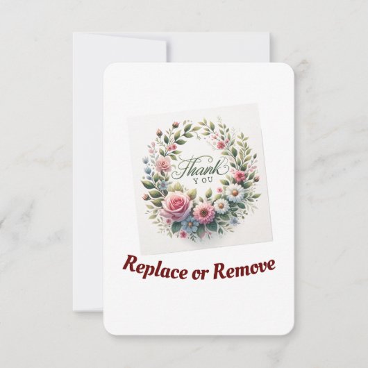 Floral Harmony Vielen Dank Post Cards Dankeskarte (Vorderseite)