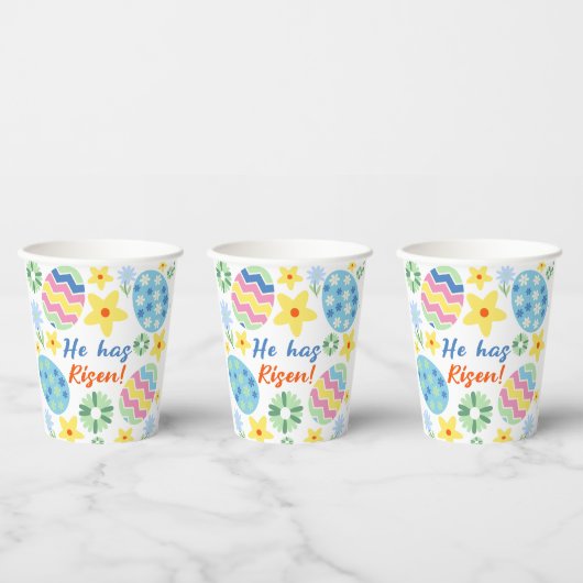 Floral hat er Osterfeier Tasse Pappbecher (Multi)