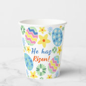 Floral hat er Osterfeier Tasse Pappbecher (Vorderseite)