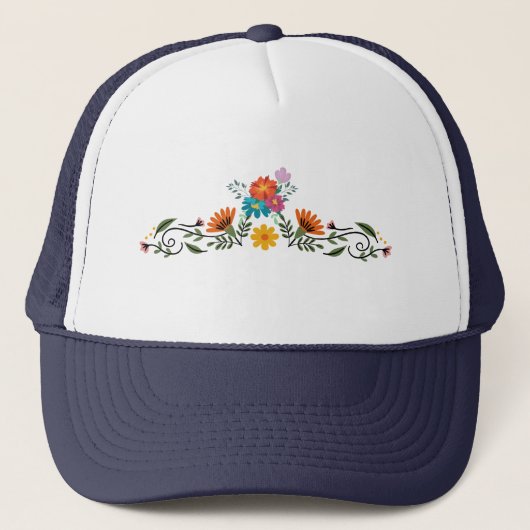 Floral Hat Truckerkappe (Vorderseite)