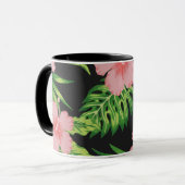 Floral Hawaiian Dark Tasse (Vorderseite Links)