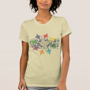 Floral Hawaiian Manta Ray T-Shirt