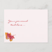 Floral Hawaiian Save the Date Hochzeitstorte Ankündigungspostkarte (Rückseite)