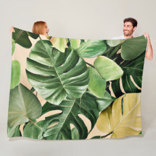 Floral/hawaiianisches/tropisches Blatt Fleecedecke