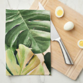 Floral/hawaiianisches/tropisches Blatt Geschirrtuch (Viertel Falte)