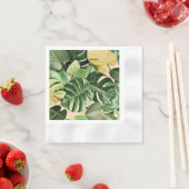 Floral/hawaiianisches/tropisches Blatt Serviette (Beispiel)