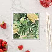 Floral/hawaiianisches/tropisches Blatt Serviette (Beispiel)