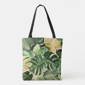 Floral/hawaiianisches/tropisches Blatt Tasche (Rückseite)