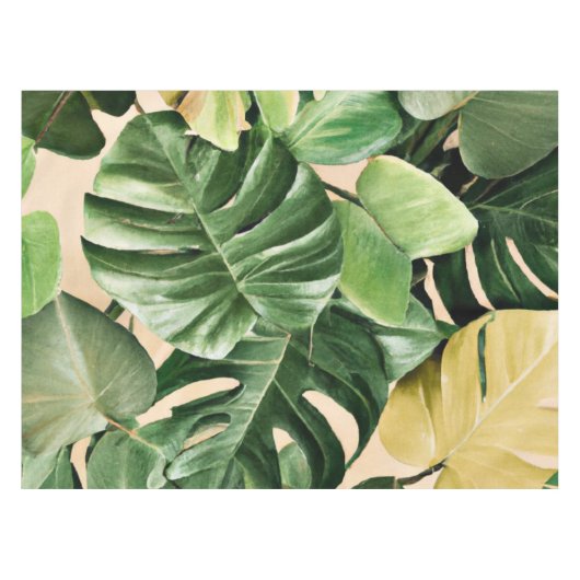 Floral/hawaiianisches/tropisches Blatt Tischdecke (Vorderseite (Horizontal))