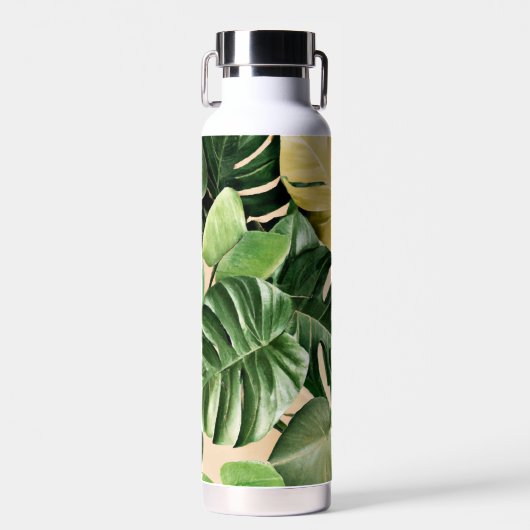 Floral/hawaiianisches/tropisches Blatt Trinkflasche (Vorne)