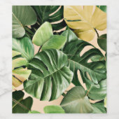 Floral/hawaiianisches/tropisches Blatt Weinetikett (Einzelnes Label)